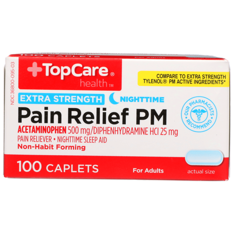 TopCare Extra Strength Pain Relief Pm Acetaminophen 500 Mg Pain