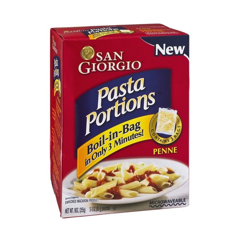 San Pasta Portions Enriched Macaroni Product Penne 3 CT (3 oz