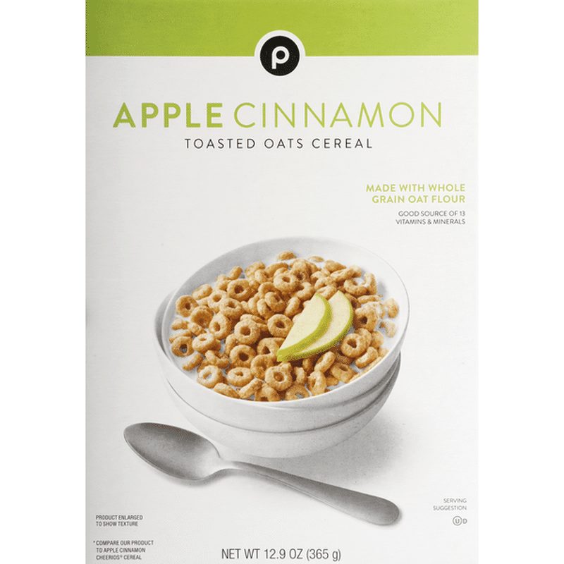 Publix Cereal, Apple Cinnamon, Toasted Oats (12.9 oz) Instacart