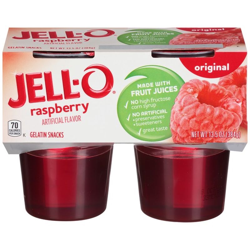 JellO ReadytoEat Raspberry Gelatin (3.375 oz) Instacart