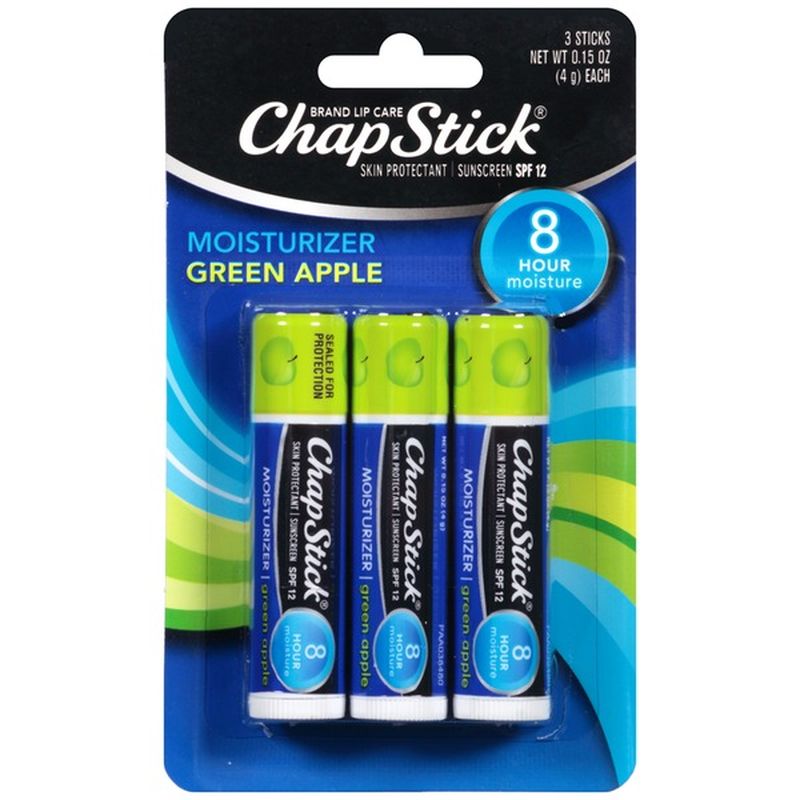 Chapstick Moisturizer Green Apple SPF 12 Skin Protectant & Sunscreen (0.15 oz) from Kroger