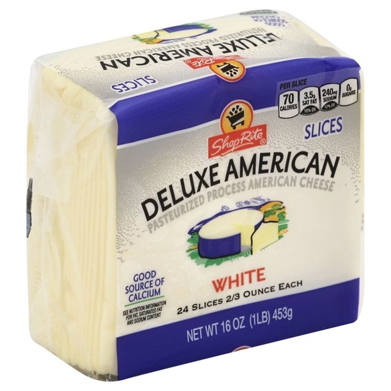 ShopRite Deluxe American, Pasteurized Process American Cheese, White