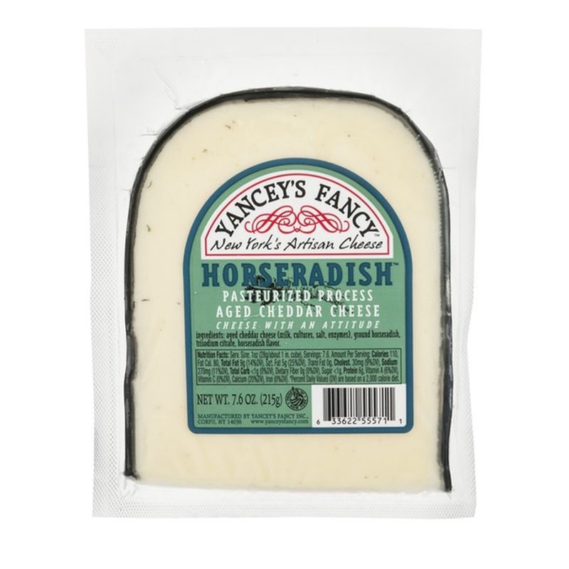 Yancey's Fancy Cheddar Cheese, Pasteurized Process Aged, Horseradish (7