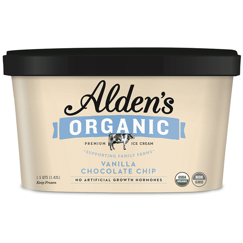 Alden’s Organic Organic Premium Ice Cream Vanilla Chocolate Chip