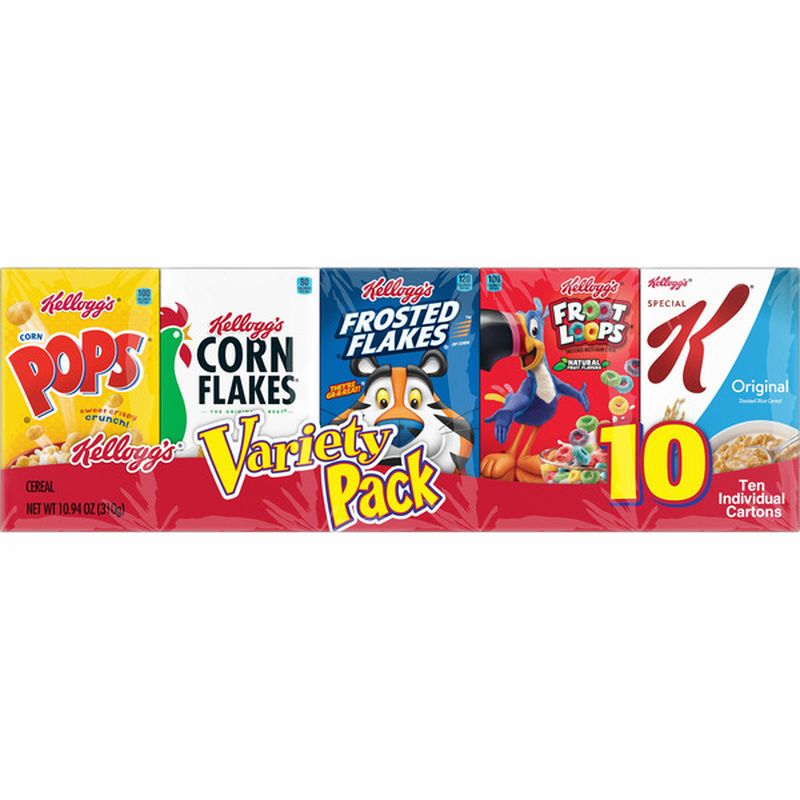 Kellogg's Breakfast Cereal, Single Serve Cereal To Go, Kids Snacks ...