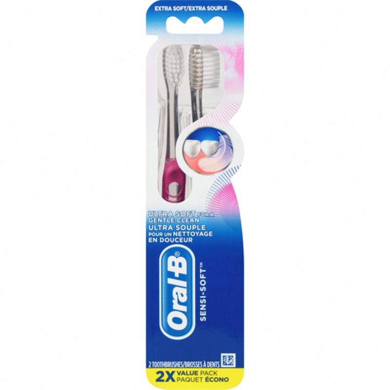 OralB Sensi Soft Ultra Soft Toothbrushes (2 ct) Instacart