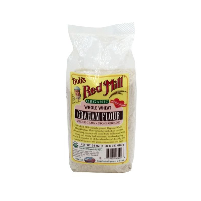 Bobs Red Mill Graham Flour, Organic, Whole Wheat (24 oz) - Instacart