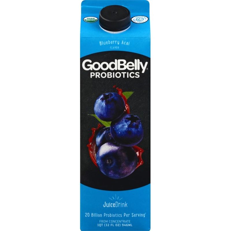 GoodBelly Juice Drink, Blueberry Acai Flavor (32 oz) from Publix Instacart