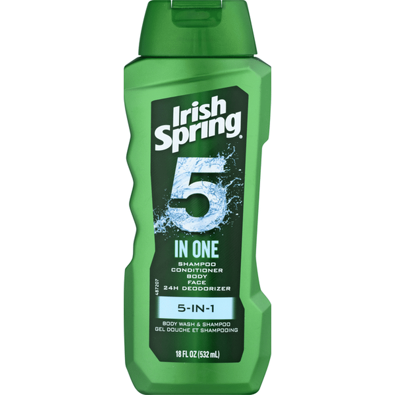 Irish Spring Body Wash & Shampoo, 5in1 (18 oz) Delivery or Pickup