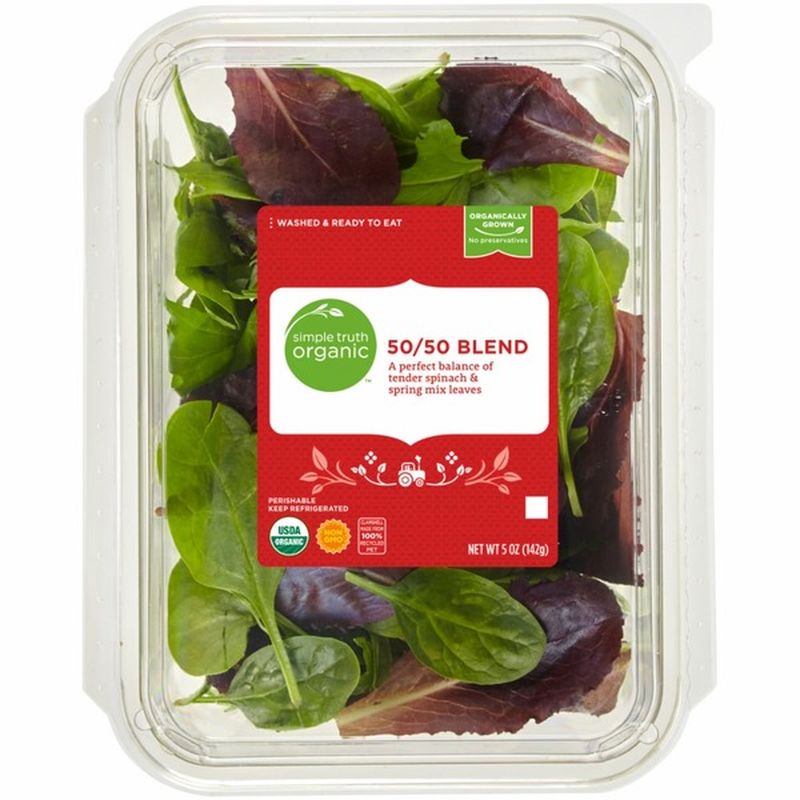 Simple Truth Organic 50/50 Blend A Perfect Balance Of Tender Spinach ...