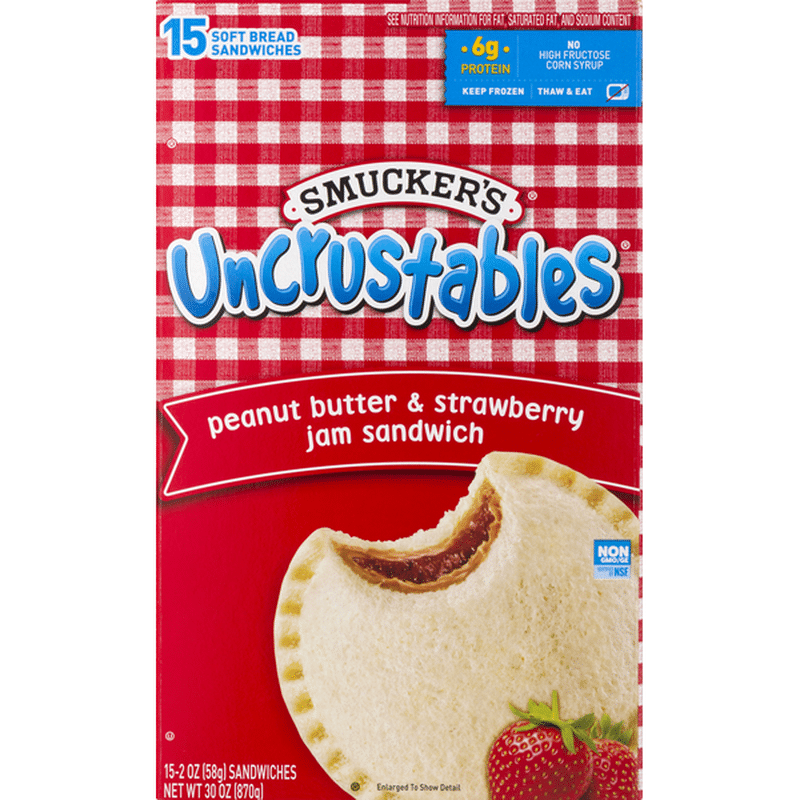 Smucker's Jam Sandwich, Peanut Butter & Strawberry (15 each) Instacart