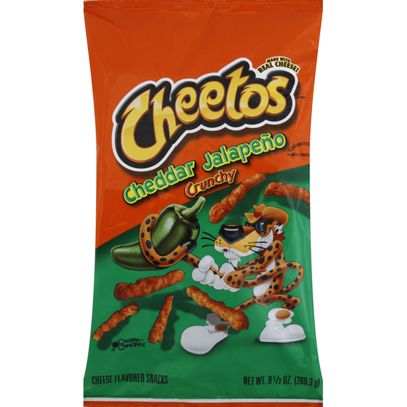 Cheetos Cheese Flavored Snacks, Crunchy, Cheddar Jalapeno (9 oz ...