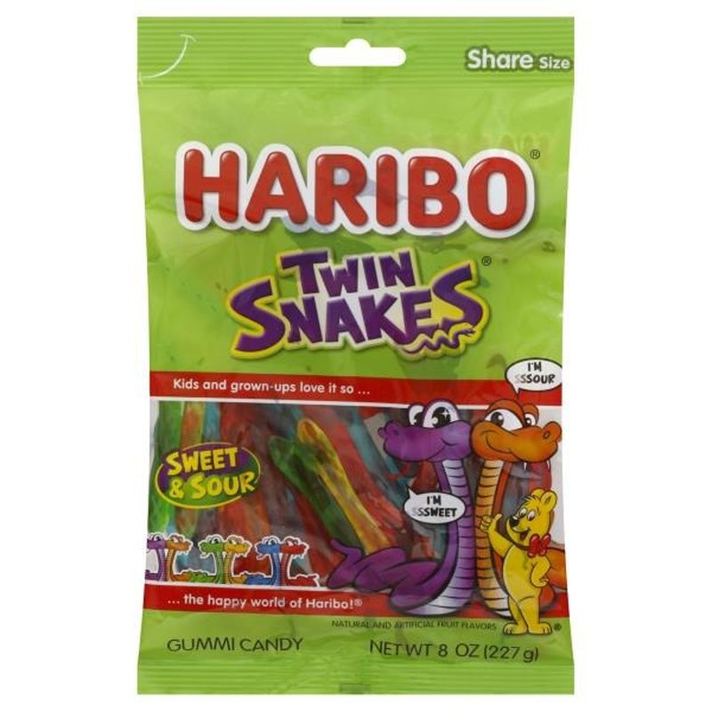 Haribo Gummi Candy, Twin Snakes, Sweet & Sour