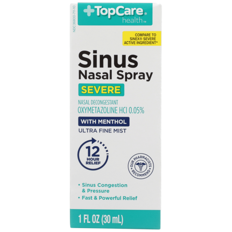 TopCare Severe Sinus Nasal Decongestant Oxymetazoline Hcl 0.05 Nasal