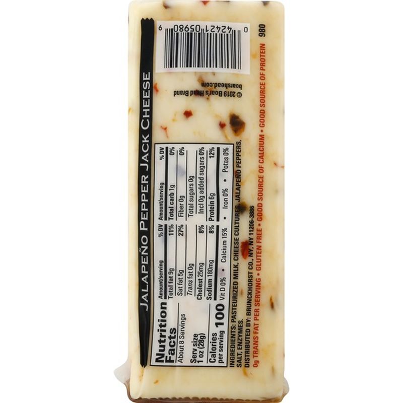 Boar's Head Cheese, Jalapeno Pepper Jack (8 oz) - Instacart