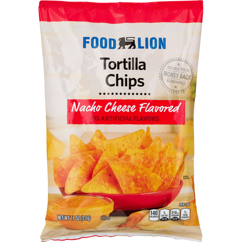 Food Lion Tortilla Chips, Nacho Cheese Flavored (11 oz) Delivery or