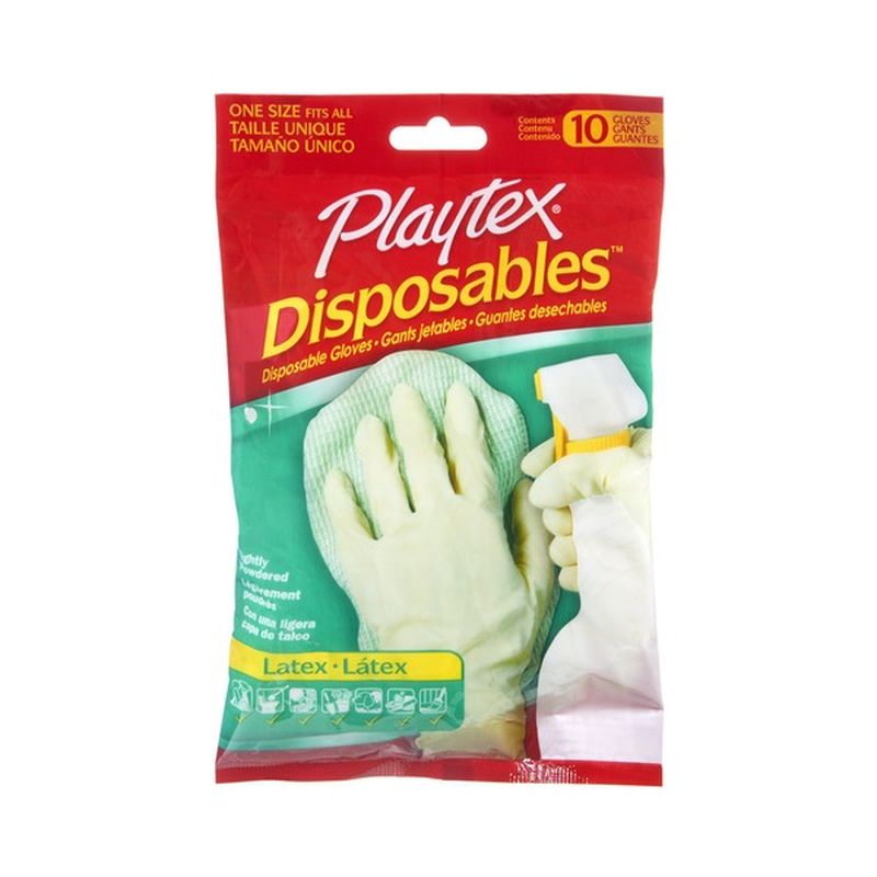 Playtex One Size Disposable Latex Gloves (10 ct) Instacart