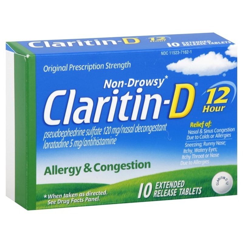 Claritin Allergy Congestion Non Drowsy Extended Release Tablets (10 Claritin Allergy Congestion Non Drowsy Extended Release Tablets (10