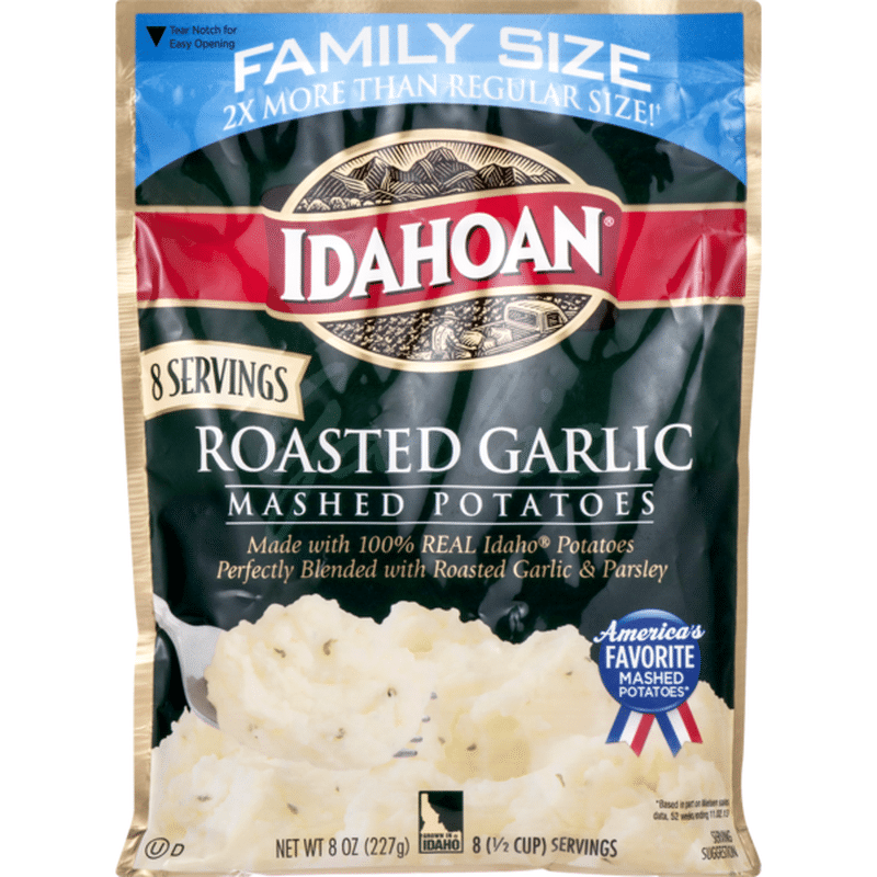 Idahoan Roasted Garlic Mashed Family Size (8 oz) from Super 1 Foods