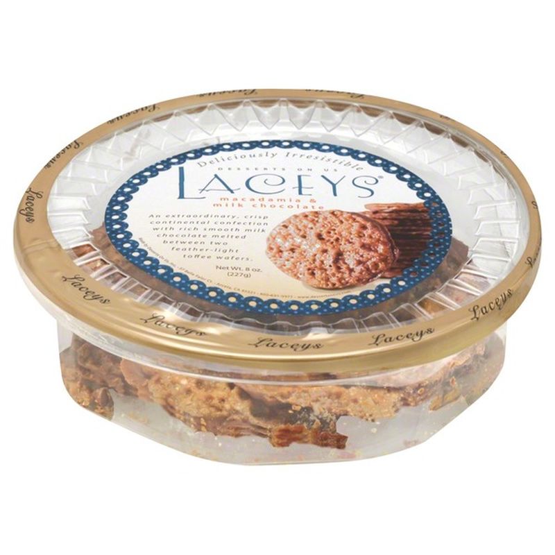 Laceys Toffee Wafers, Macadamia & Milk Chocolate (8 oz) Instacart