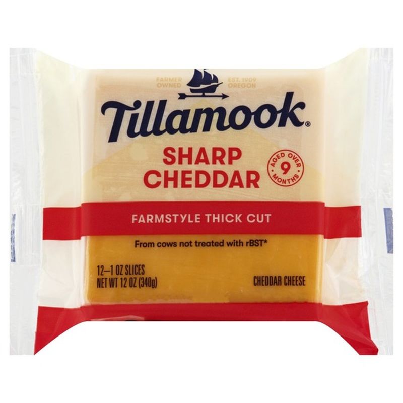 Tillamook Sharp Cheddar Cheese Slices (12 oz) Instacart