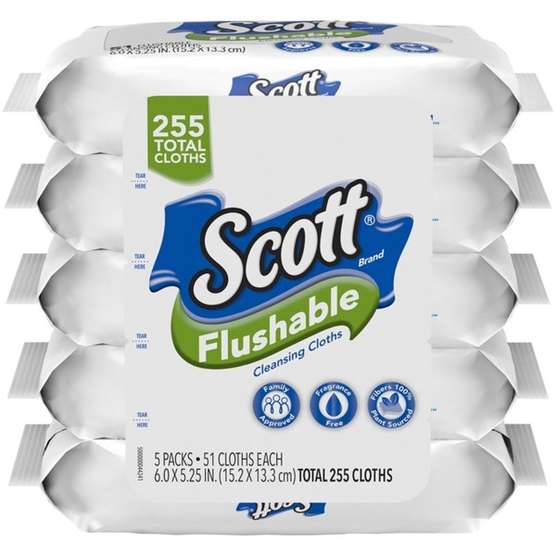 Scott Flushable Wipes (5 each) Instacart