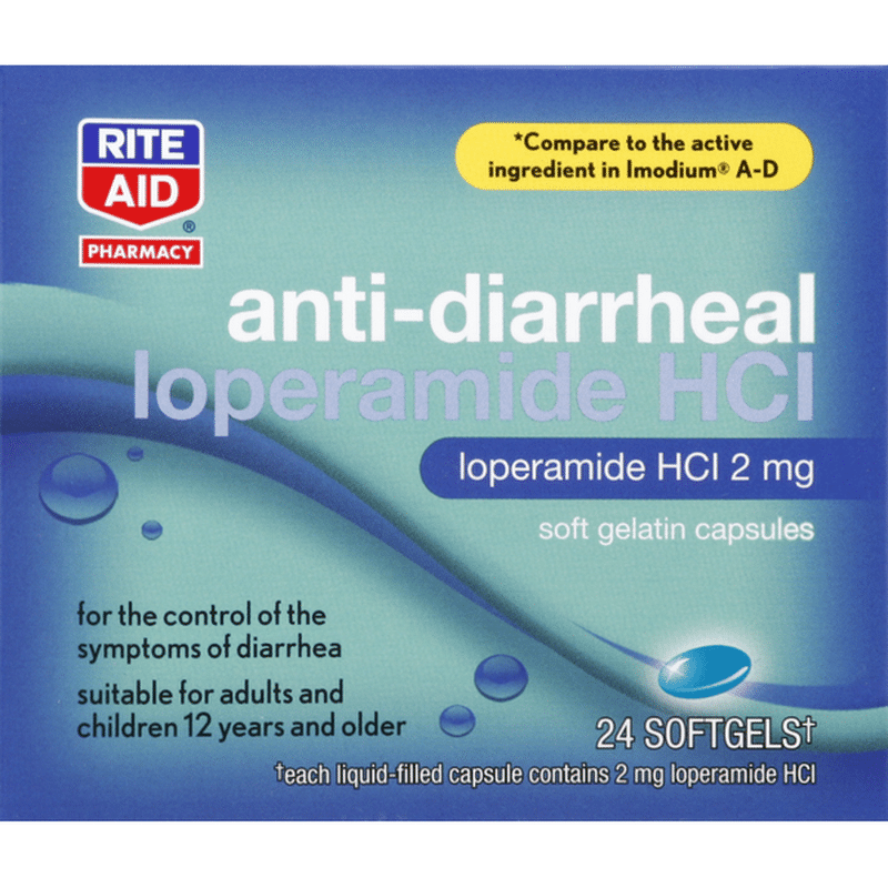 Rite Aid AntiDiarrheal, 2 mg, Softgels (24 each) Instacart