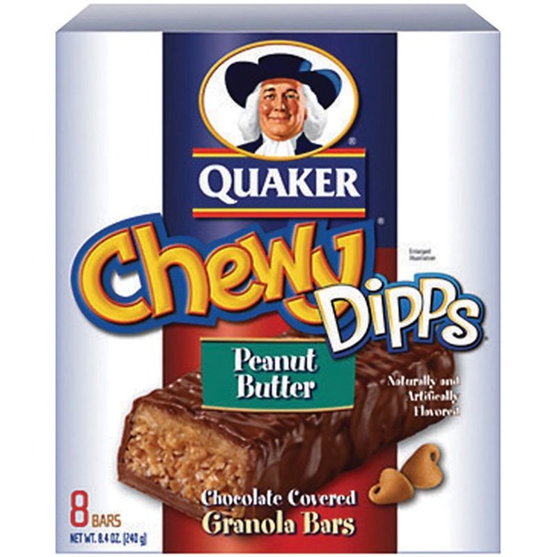 Quaker Chewy Dipps Chocolatey Covered Peanut Butter Granola Bars (8
