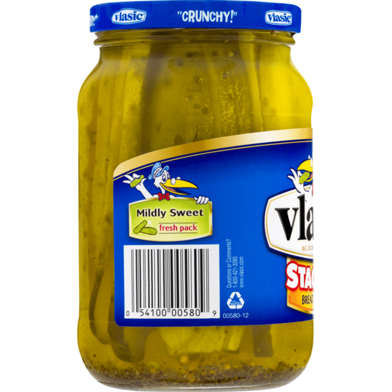Vlasic Stackers Bread & Butter Pickles (16 fl oz) Instacart