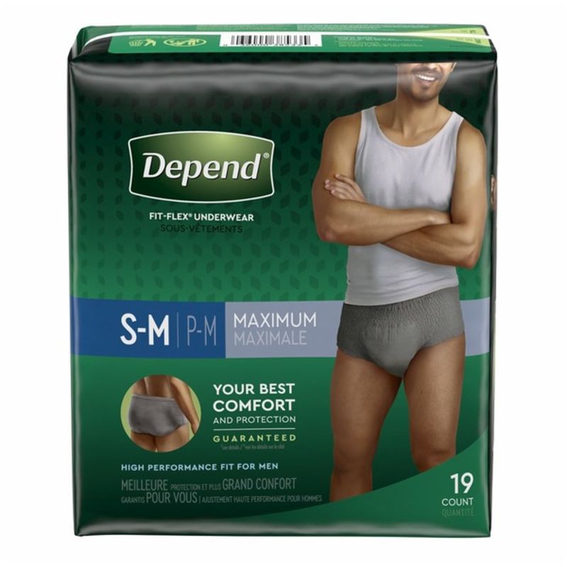 Depend FIT-FLEX Incontinence Underwear for Men, Maximum Absorbency (19 ...