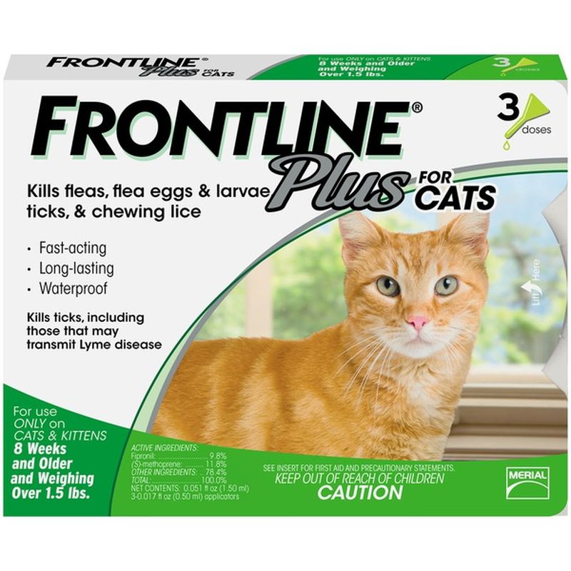 Frontline Flea Tick & Lice Killer for Cats, 8+ Weeks (0.017 fl oz