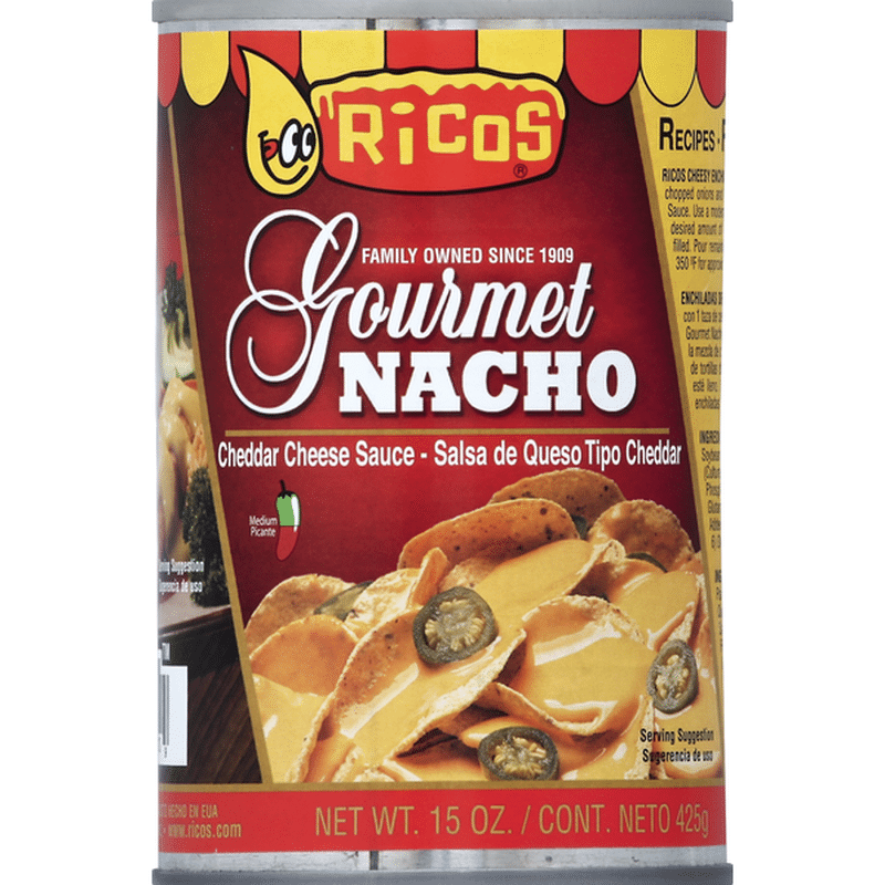 Ricos Cheese Sauce, Cheddar, Gourmet Nacho, Medium (15 Oz) - Instacart