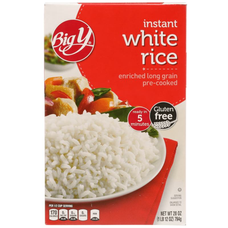 Big Y Enriched Long Grain PreCooked Instant White Rice (28 oz) Instacart