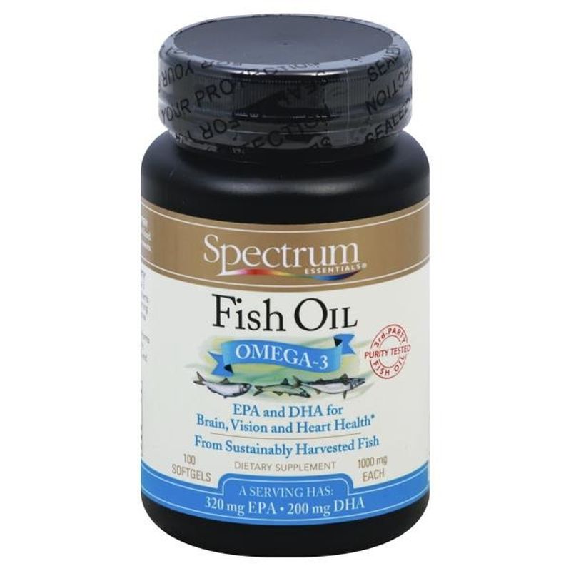 Spectrum Fish Oil Omega-3 Dietary Supplement Softgels (100 ct) from