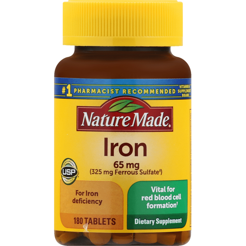 Nature Made Iron 65mg Tablets (180 ct) - Instacart