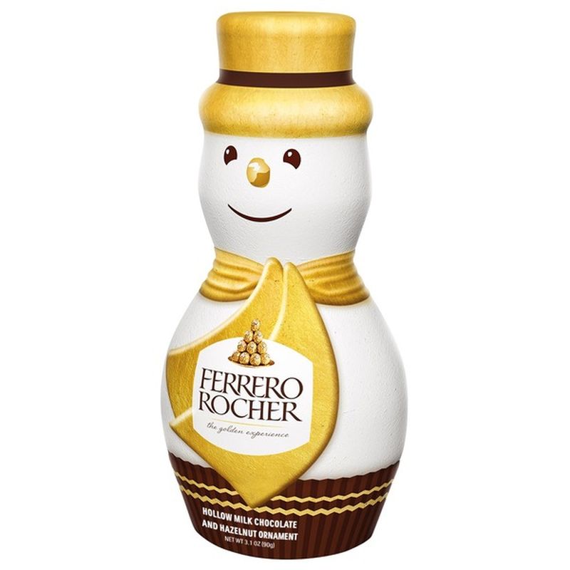 Ferrero Rocher Hollow Milk Chocolate And Hazelnut Snowman 3 1 Oz 