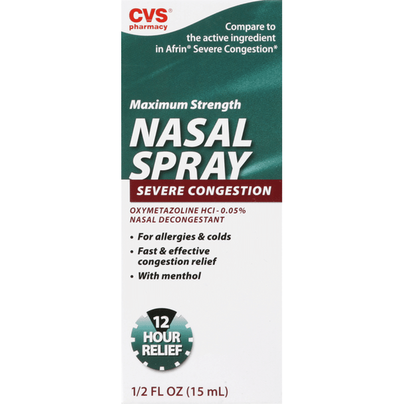 CVS Pharmacy Nasal Spray, Maximum Strength, 12 Hour Relief, Severe