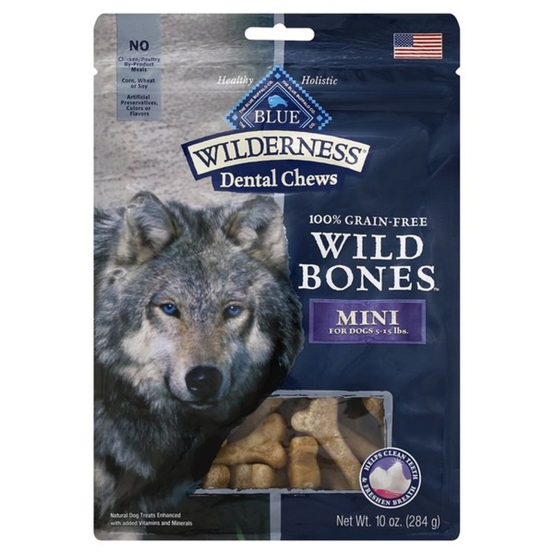 Blue Buffalo Wilderness Wild Bones Grain Free Dental Chews Dog Treats