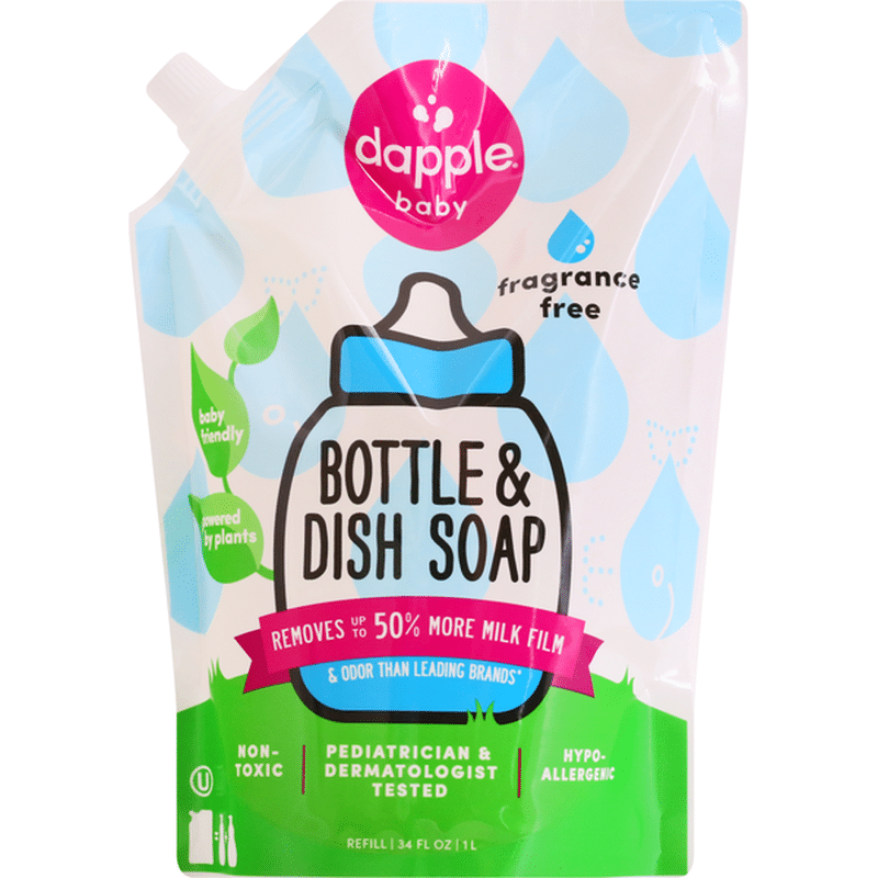 Dapple Bottle & Dish Soap Refill, Fragrance Free (34 oz) Instacart