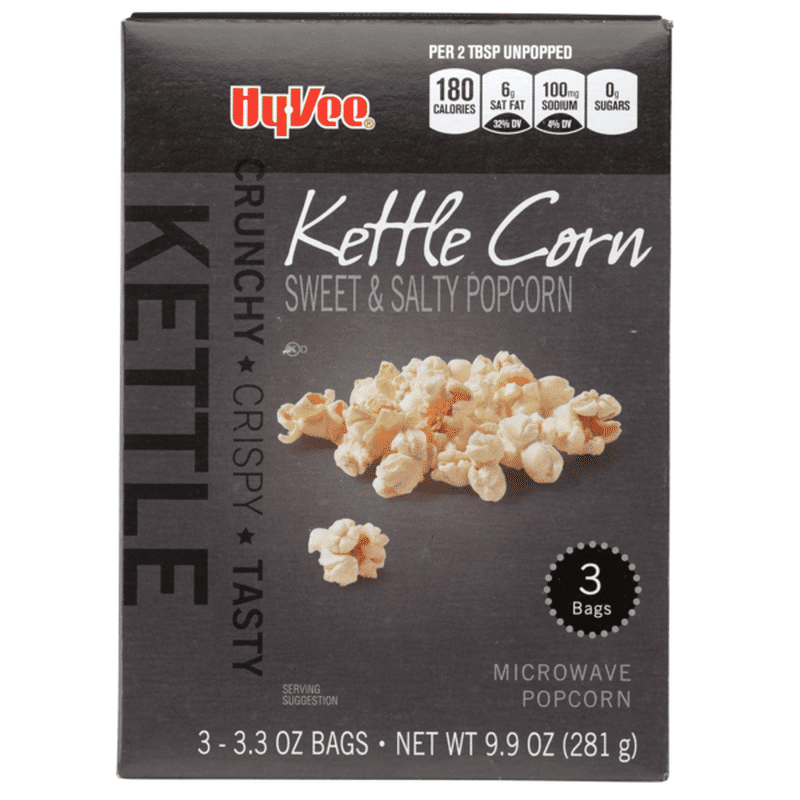 HyVee Microwave Popping Corn, Kettle (3 each) Instacart
