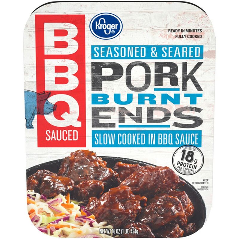 Kroger Seasoned & Seared Pork Burnt Ends Slow Cooked in Barbecue Sauce