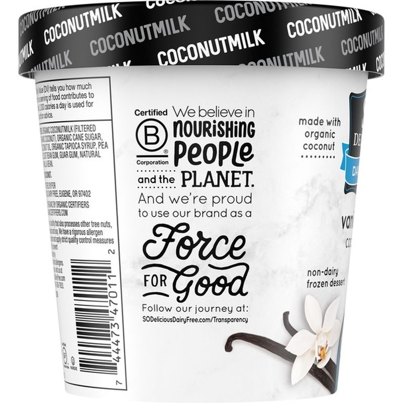 So Delicious Dairy Free Vanilla Bean Coconutmilk Non-Dairy Frozen Dessert