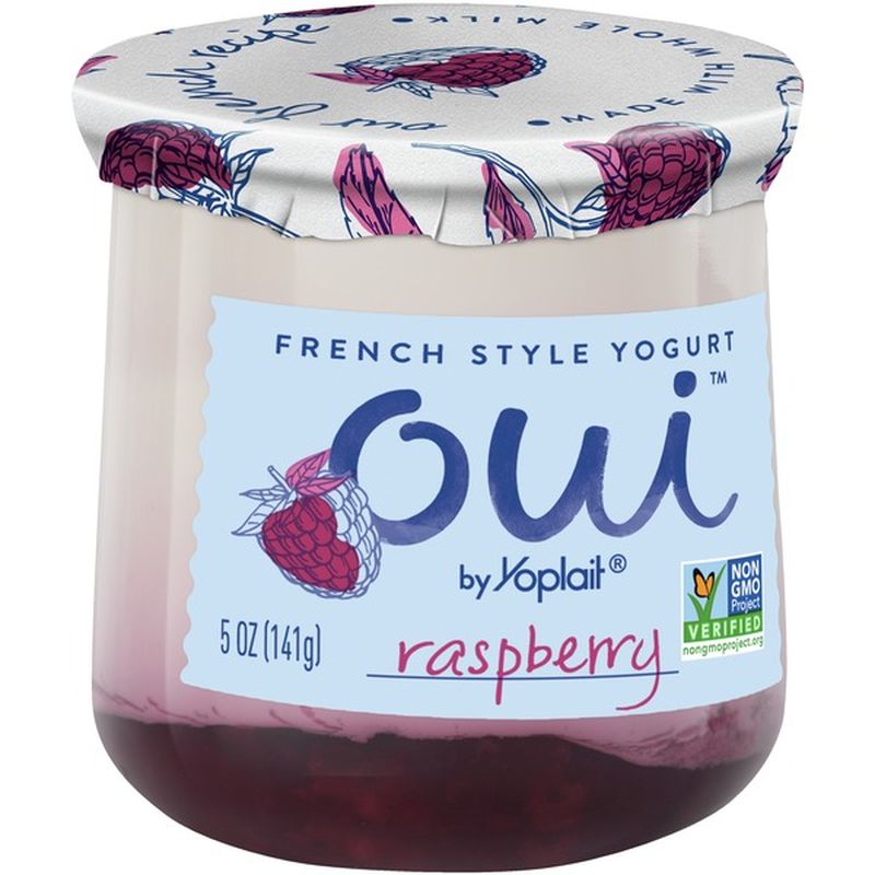 Oui by Yoplait French Style Yogurt Raspberry NonGMO Gluten Free (5 oz