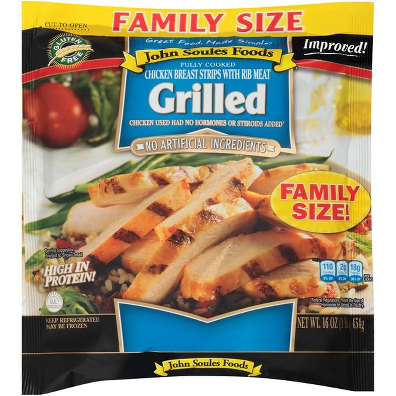 John Soules Foods Grilled Chicken Breast Strips (16 oz) Instacart