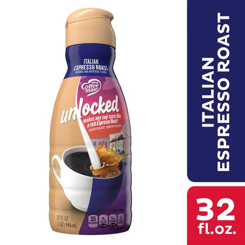 Coffee mate Unlocked Italian Espresso Roast Liquid Coffee Creamer (32