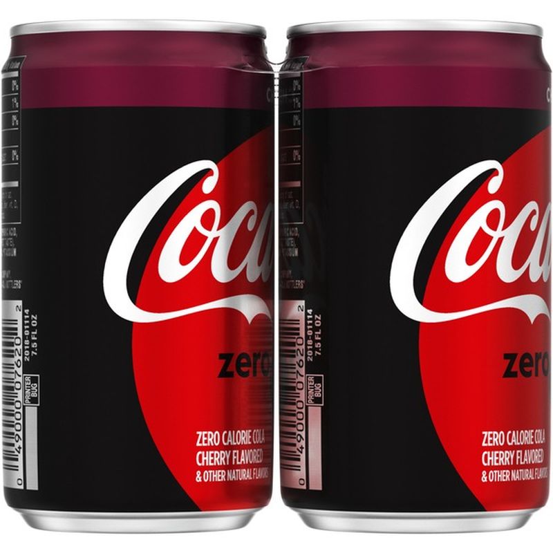 CocaCola Cherry Mini Cans, Cherry Flavored Diet Soda Soft