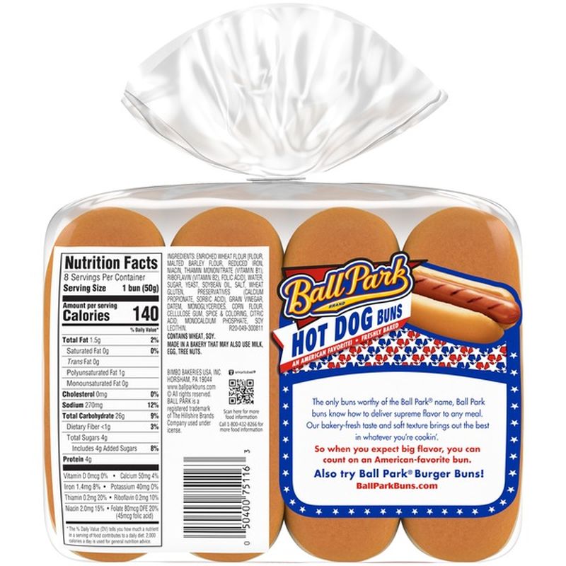 Ball Park Hot Dog Buns (8 ct) - Instacart