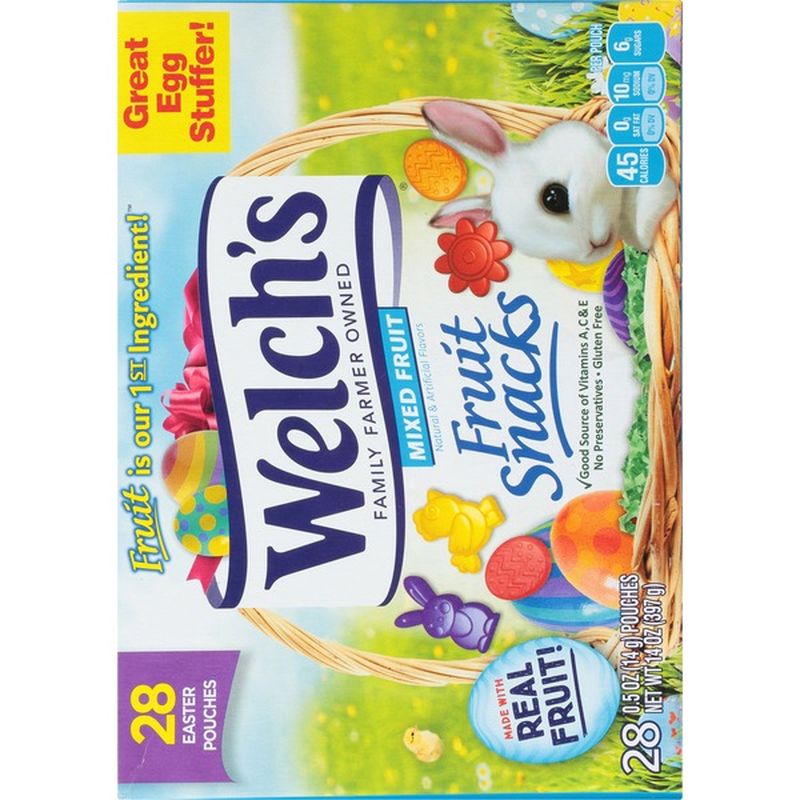 Welch's Fruit Snacks, Mixed Fruit, Easter Pouch (28 each) Instacart