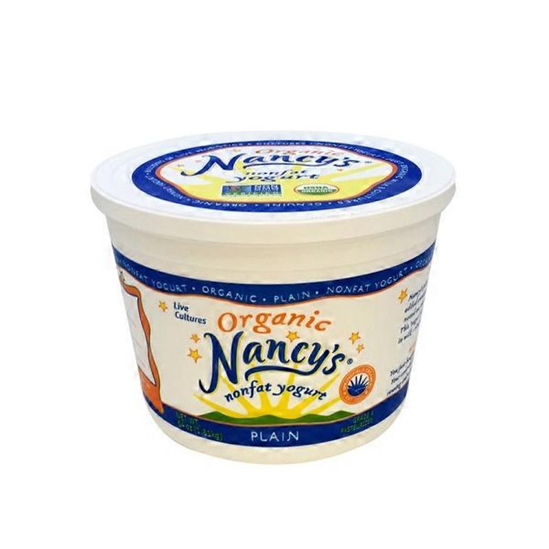 Nancy's Organic Plain Probiotic Nonfat Yogurt (64 oz) Instacart