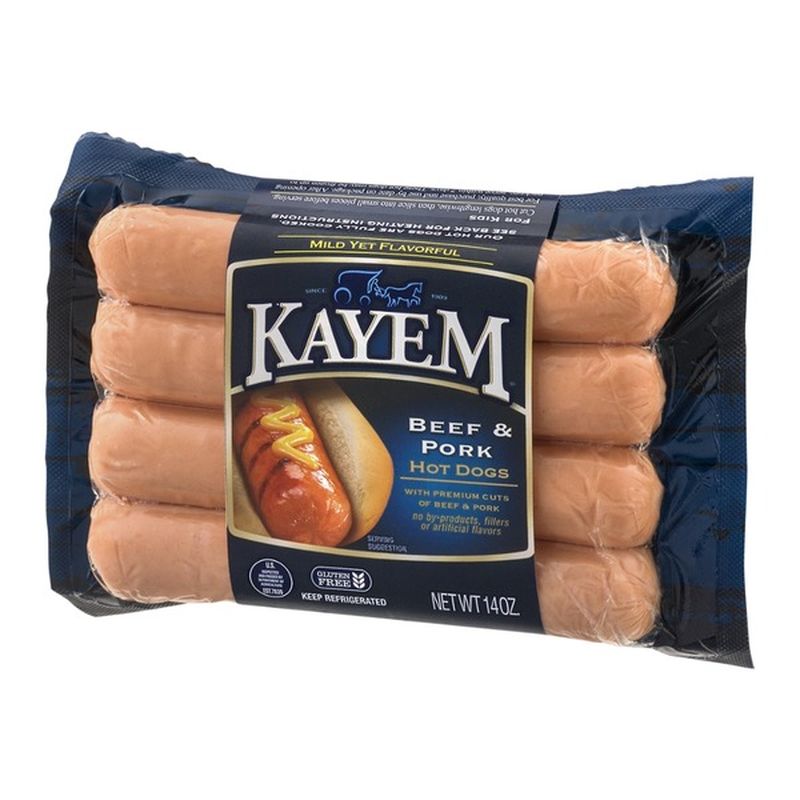 Kayem Hot Dogs, Beef & Pork (14 oz) Instacart